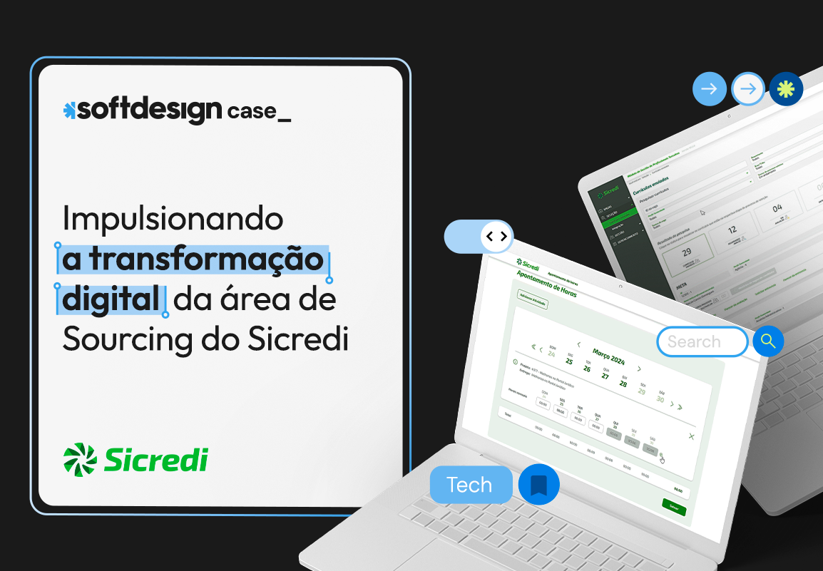 Dois notebooks com os sistemas timesheet e MGPT, do Sicredi, desenvolvidos pela SoftDesign